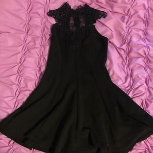 Black Dress With Lace and Open Back